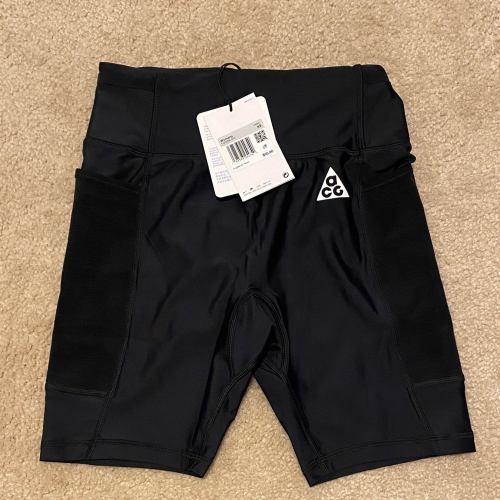 Nike ACG Black Compression Bike Shorts with Side Pockets